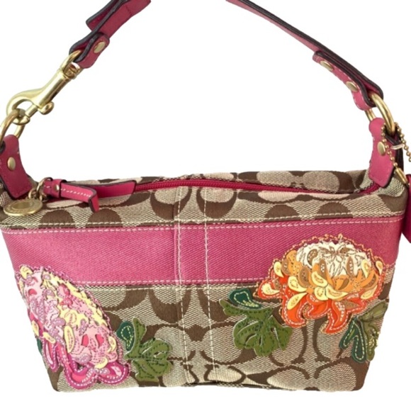 Coach Handbags - Limited Edition Coach Embroidered Chrysanthemum Satchel